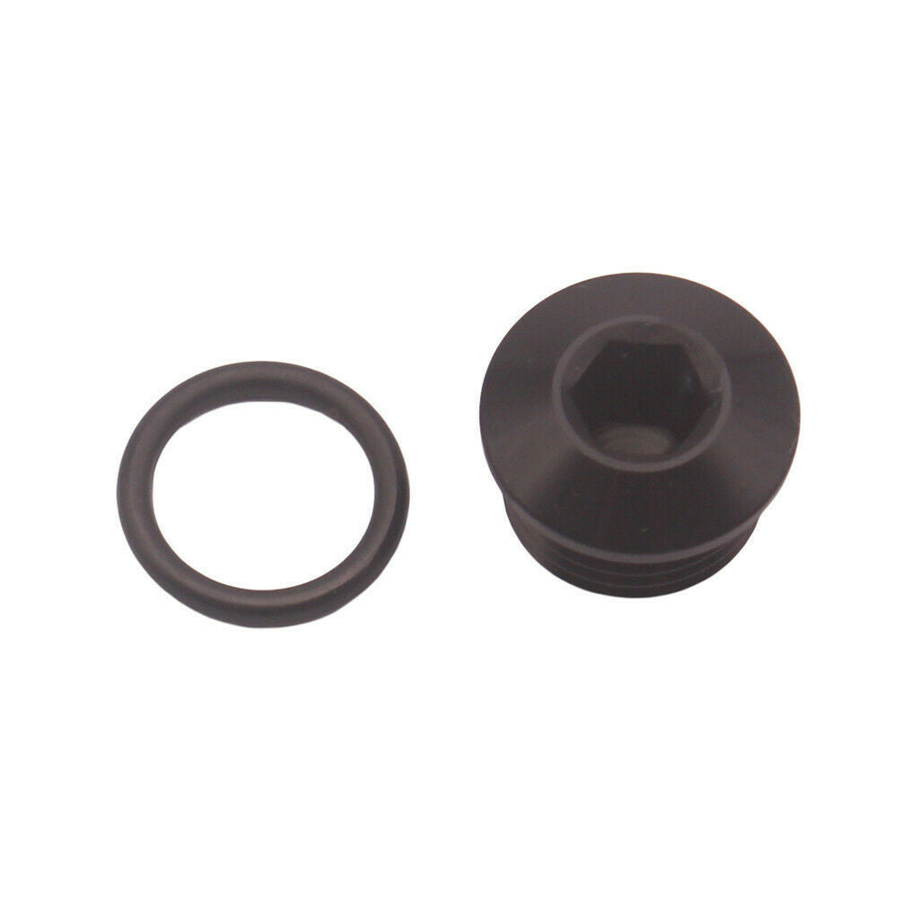 8-AN ORB Hex Socket Plug Adapter With O- Black (Alloy Aluminum)