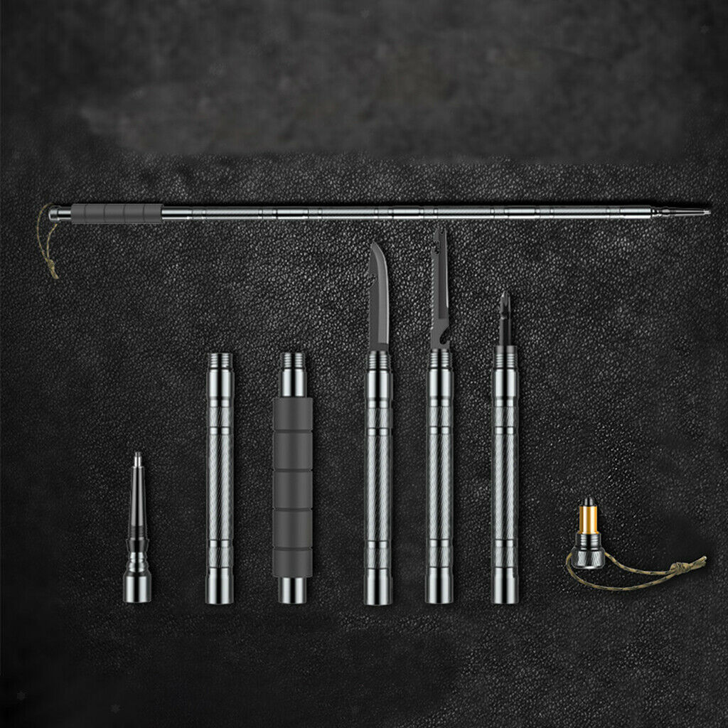 Trekking Poles Aluminum Lightweight Backpacking Hiking Sticks Survival Tool