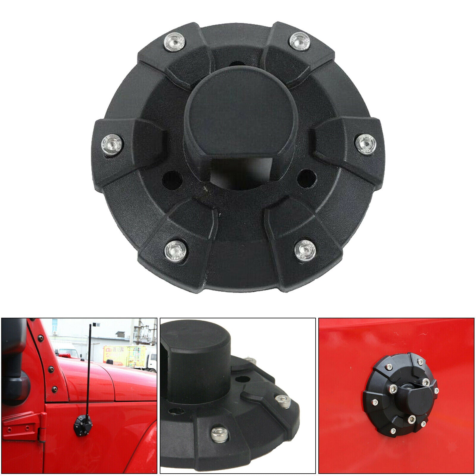 Antenna Base Cover For Wrangler TJ JK JL JT 1997-2020 Replacement Part