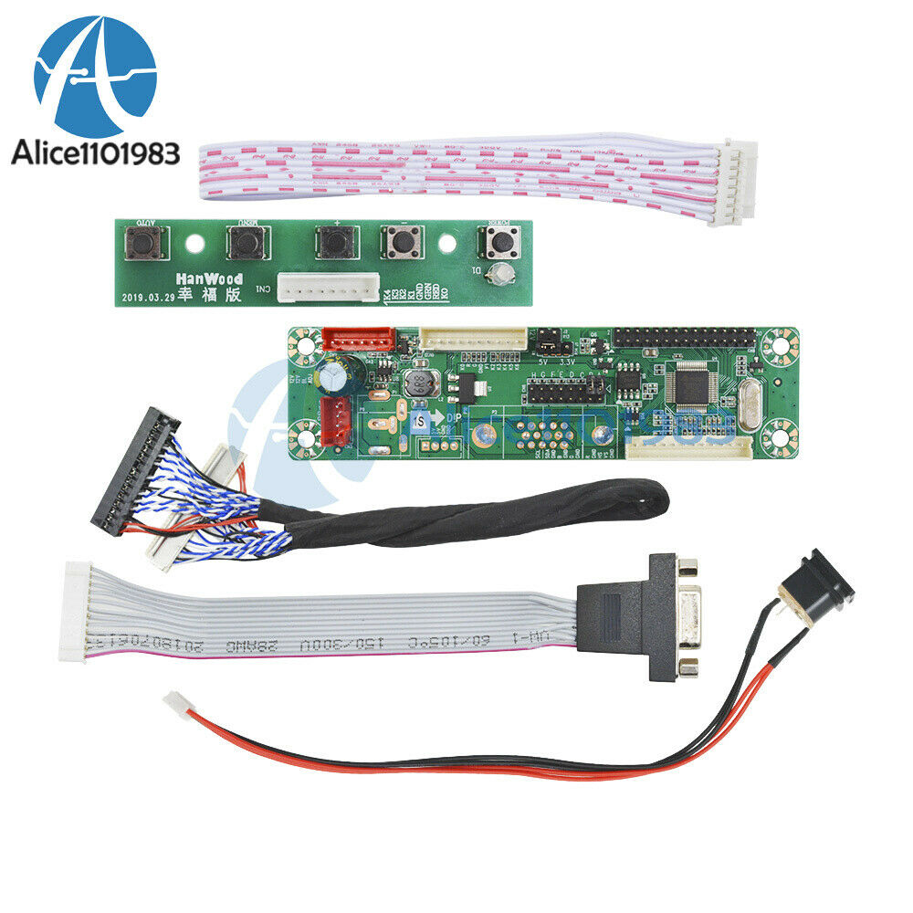 VGA Video Channel MT6820-MD V2.0 Universal Driver Board with Cable LVDS LCD