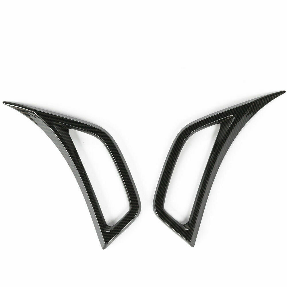 Carbon fiber Style Car Leaf Plate Air Inlet Cover Trim For Jeep Wrangler JL 2018