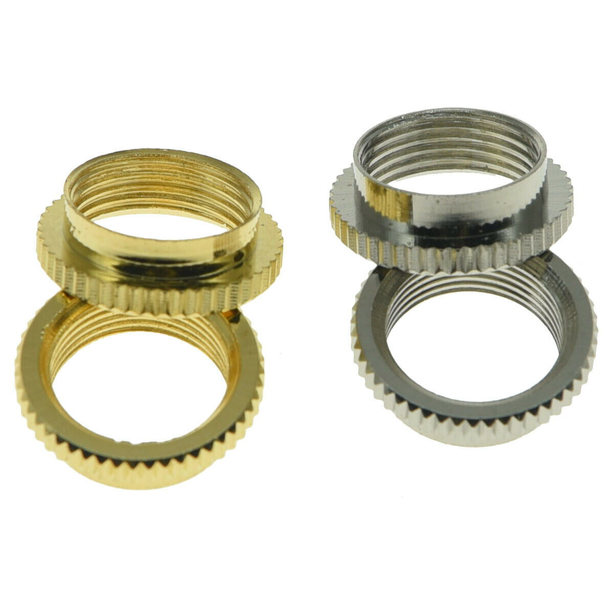 2* 15/32" Fine Knurl Deep Nut Toggle Switch Nut for Gibson/Switchcraft Nickel