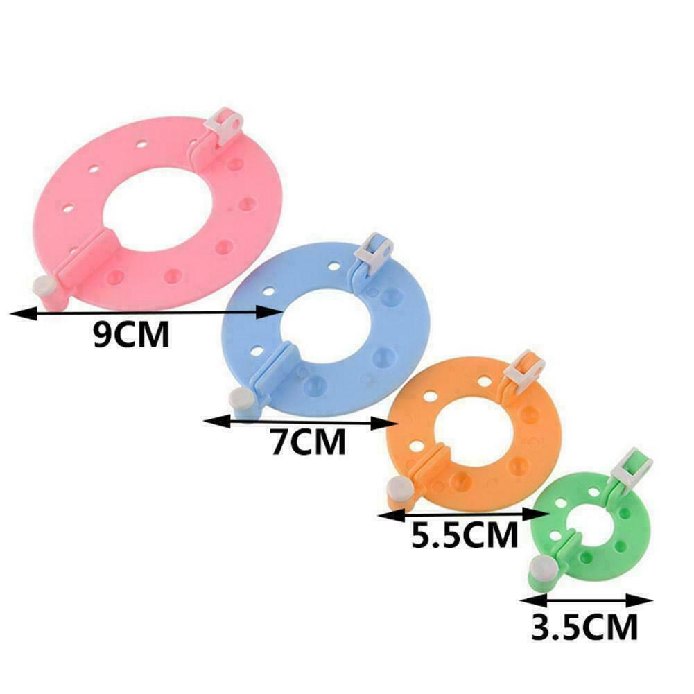 8Pcs Pompom Maker Kit Knitting Crafts 4 Different Sizes Plush Tool Making J6L4