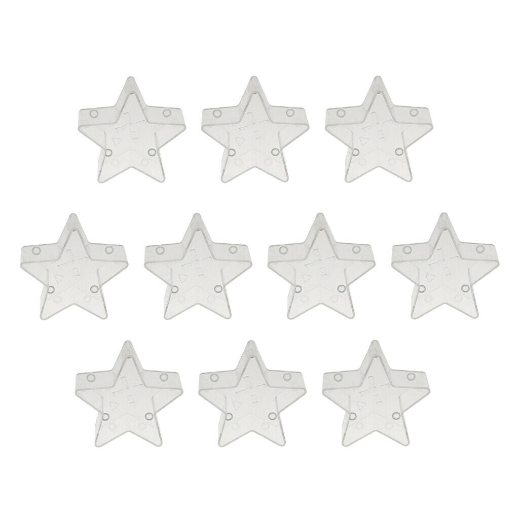 10-Pack Star Shaped Clear Plastic Cups,