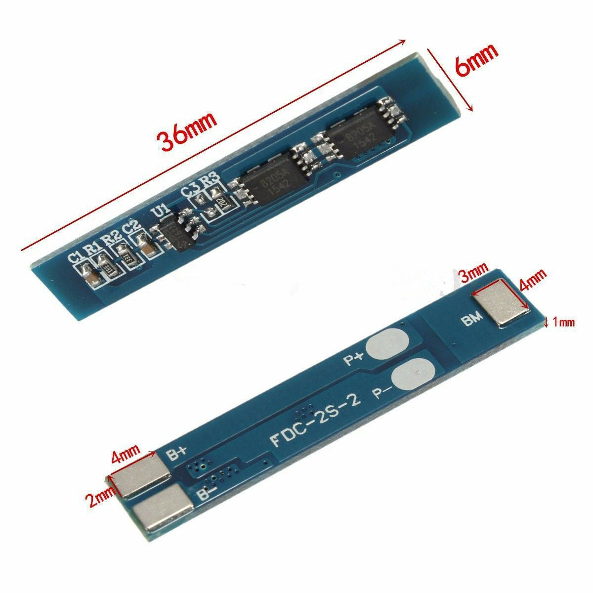 2X 2S Li-ion Lithium Battery 18650 Charger Protection Board Module 3A 7.4V 8. Xz