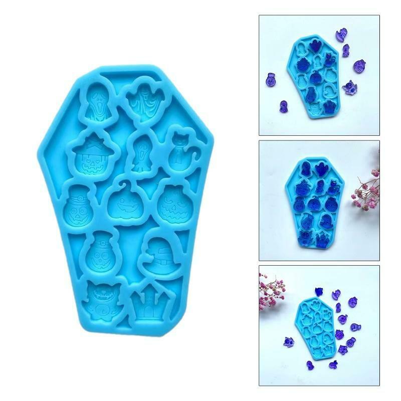 DIY Silicone Mold Halloween Coffin Shape Earrings Pendant Epoxy Jewellery Mould