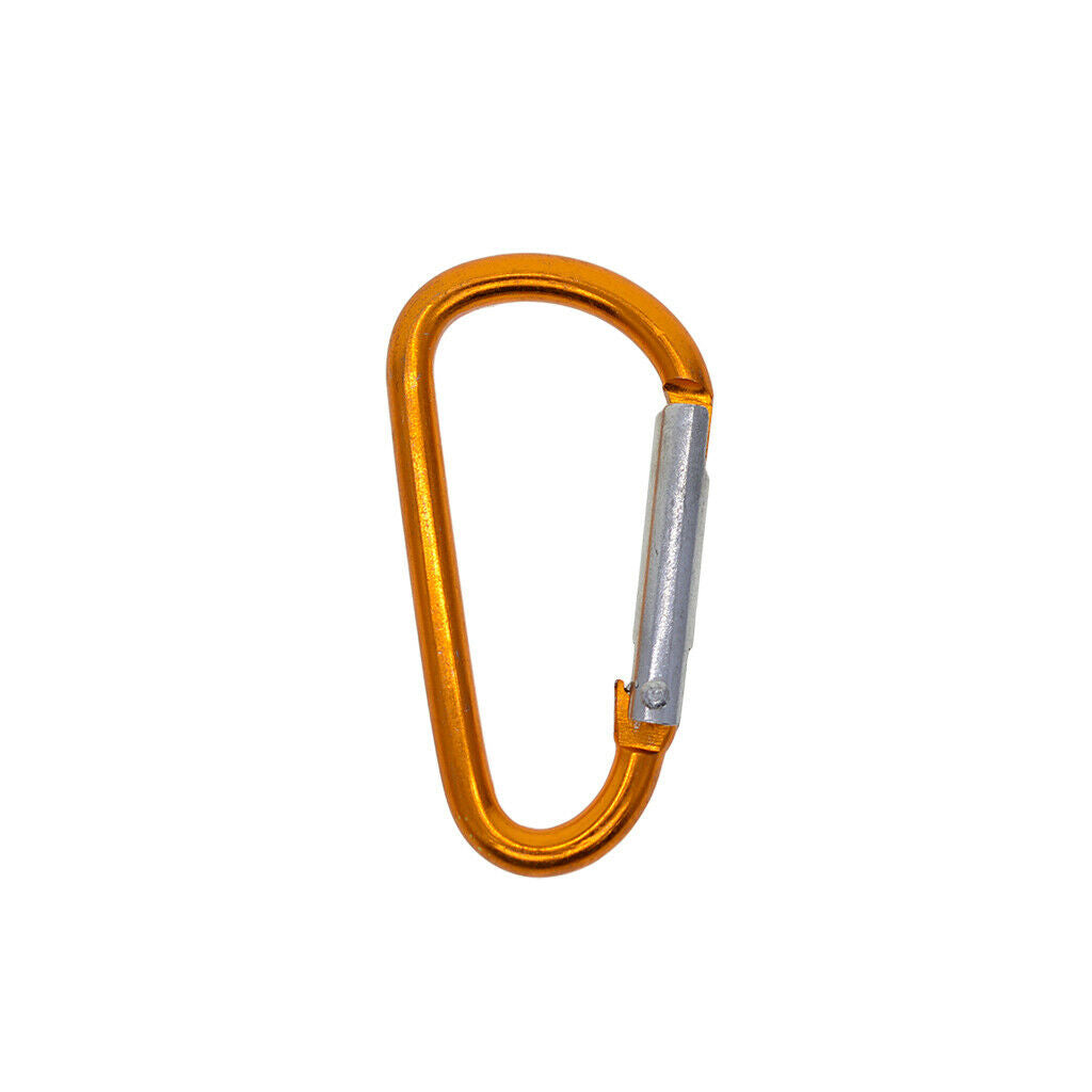 20 Pieces Wholesale Golden Tone Aluminum Carabiner D-Ring Key Chain Clip Hook
