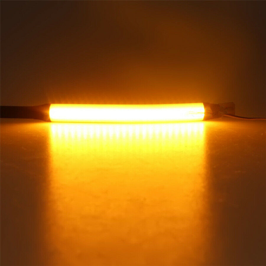 Amber LED Fork Turn Signal Light Smoked Lens For Motorcycle  48-70MM Waterproof