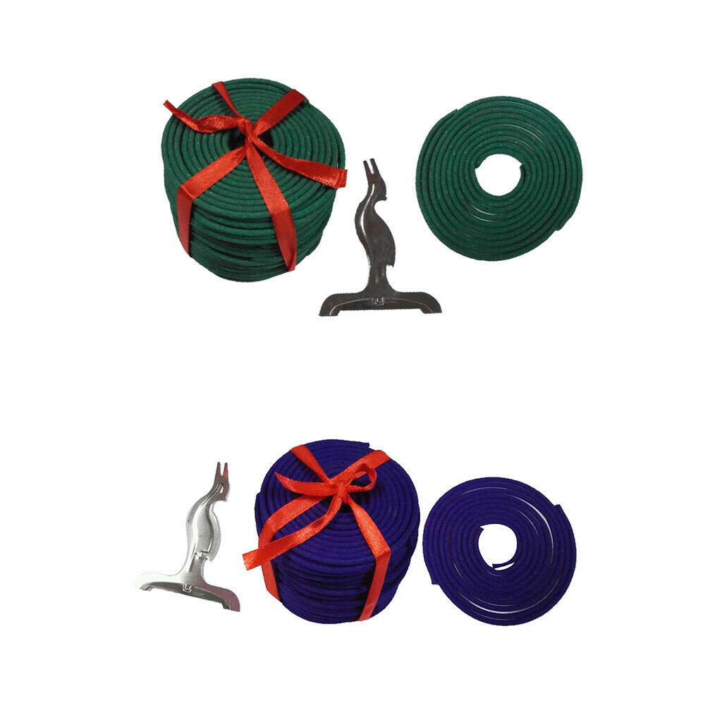 2pcs 60mm Natural Green Tea (3 Hour) Spiral Coils Incense Aroma Home Living Room