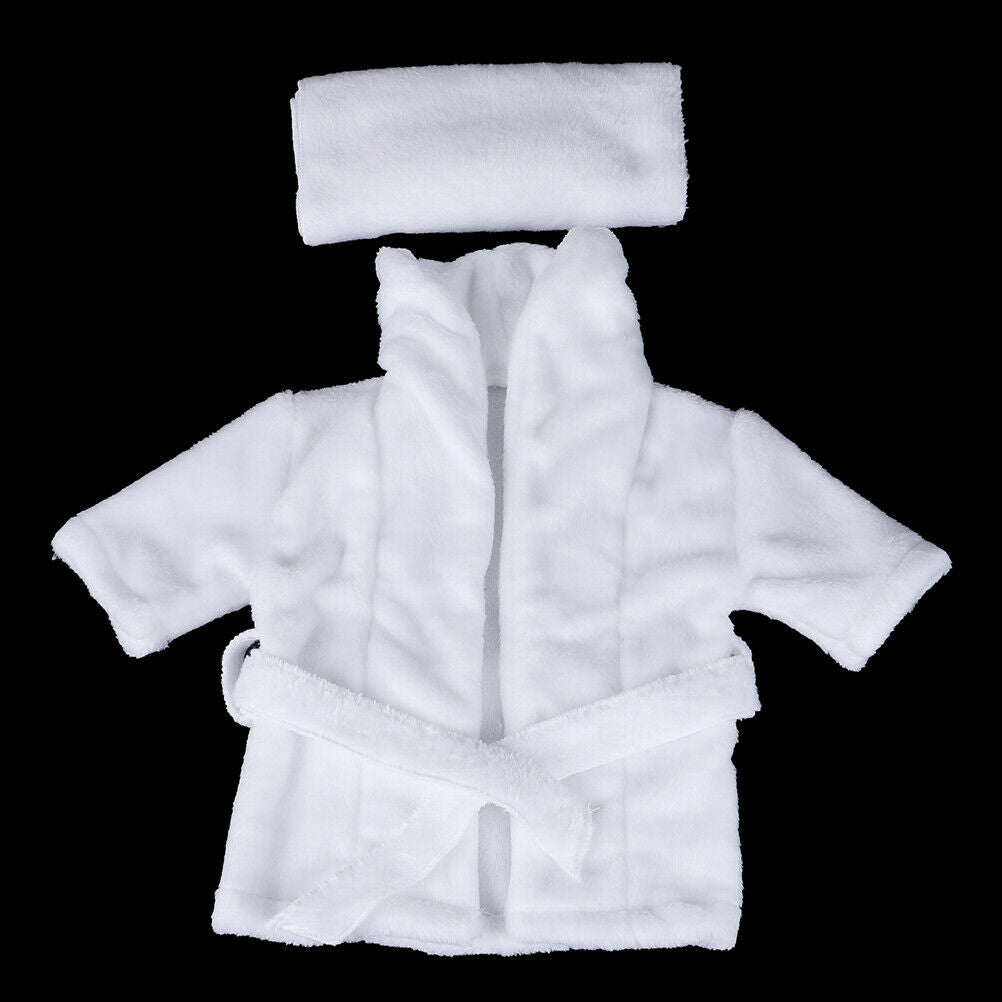 2Pcs/set Newborn baby photography props soft flannel scarf + bathrobes 0-2-q XC