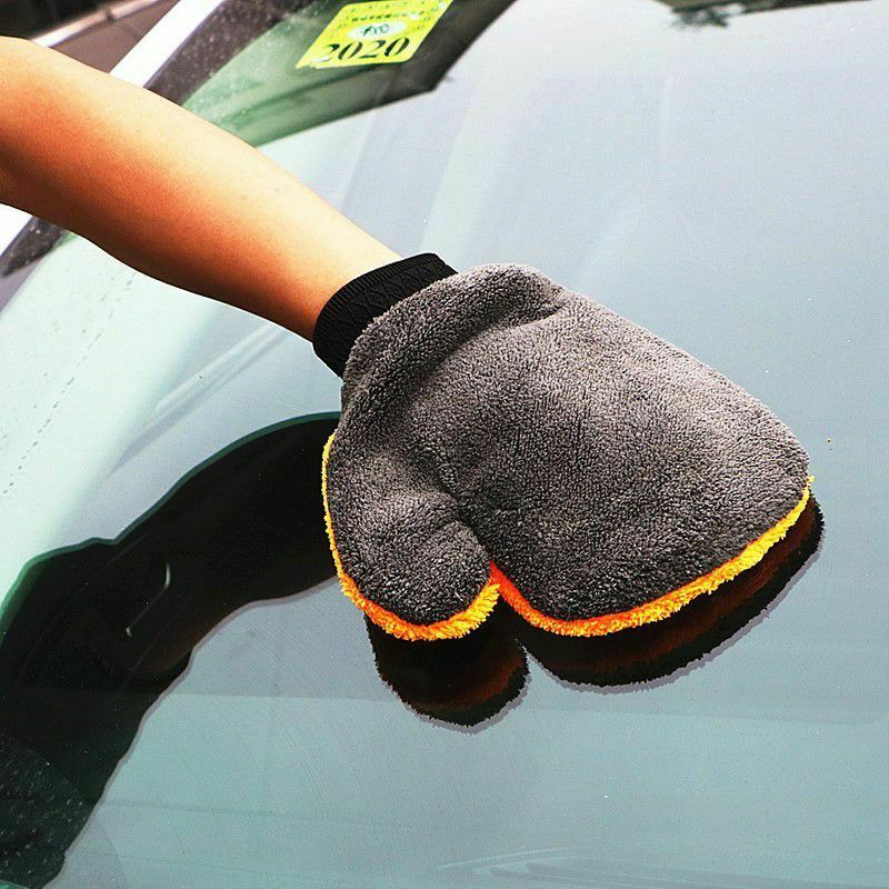 Cleaning Tools Soft Coral Fleece Car Washing Gloves Clean Window Care Furniture