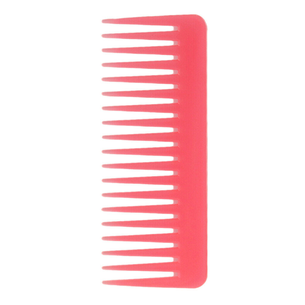 2pcs Wide Tooth Detangler Salon Shampoo Brush Comb for Curly Thick Hair Pink