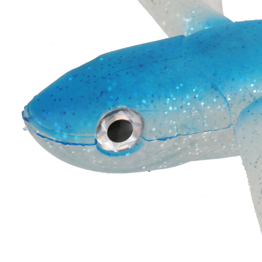 Sea Fishing 1 PCS Bionic Blue Wings Fish Soft 22cm PVC Bait Lure Crankbaits
