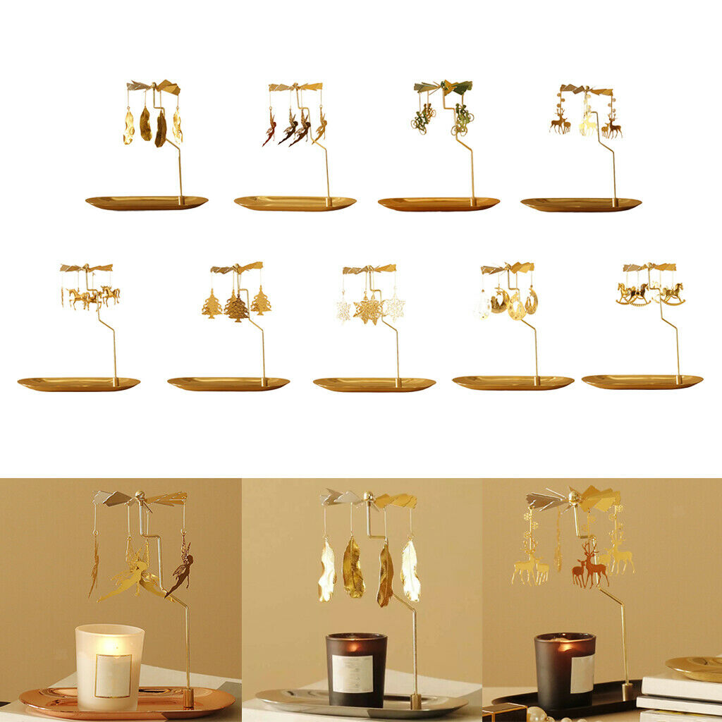 Candle Holder -Rotating Spinning Tea Light Holder Stand Bike Women Men