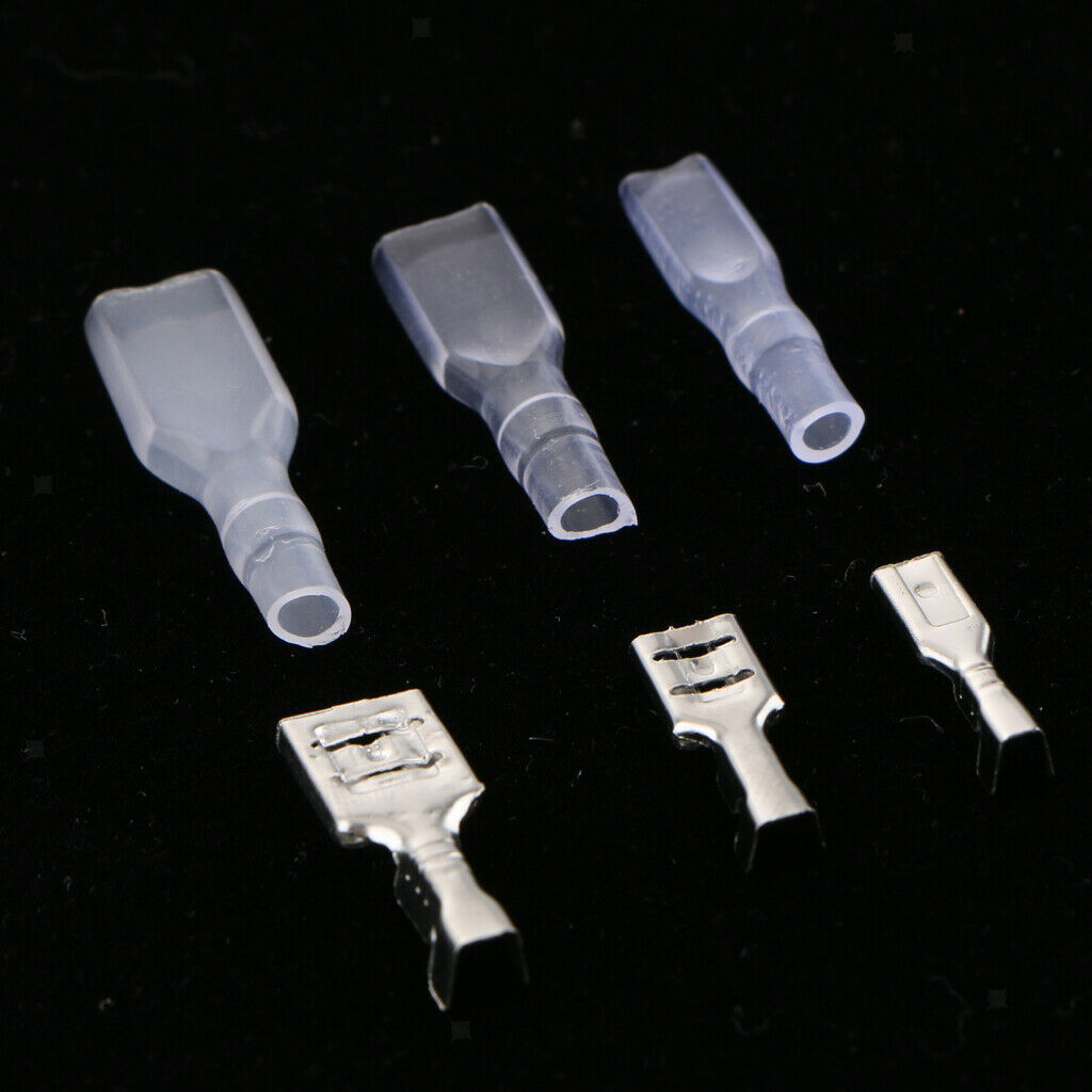 120 Pieces 2.8mm/4.8mm/6.3mm Crimp Insulating Terminal Female Spade Connector