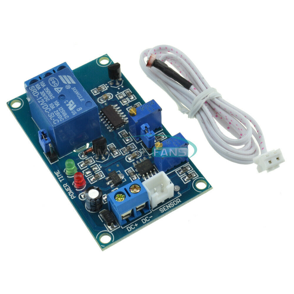 12V Light Detect Sensor Photoresistor Relay With Timmer Light Control Module