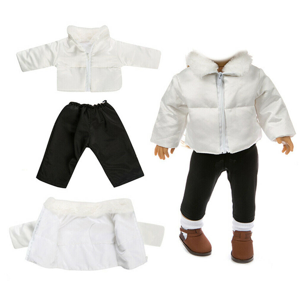 2Pieces/set Handmade Outfits Winter Coat Down Jacket Pants Clothing Dress-up
