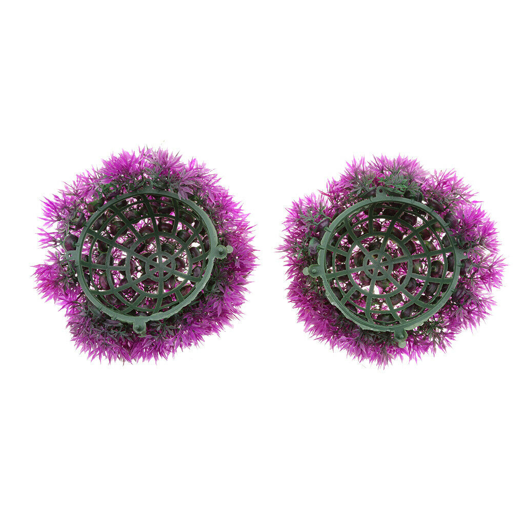 Artificial Topiary Ball Decorative Garden Pants Ball Home Decor Purple 17cm