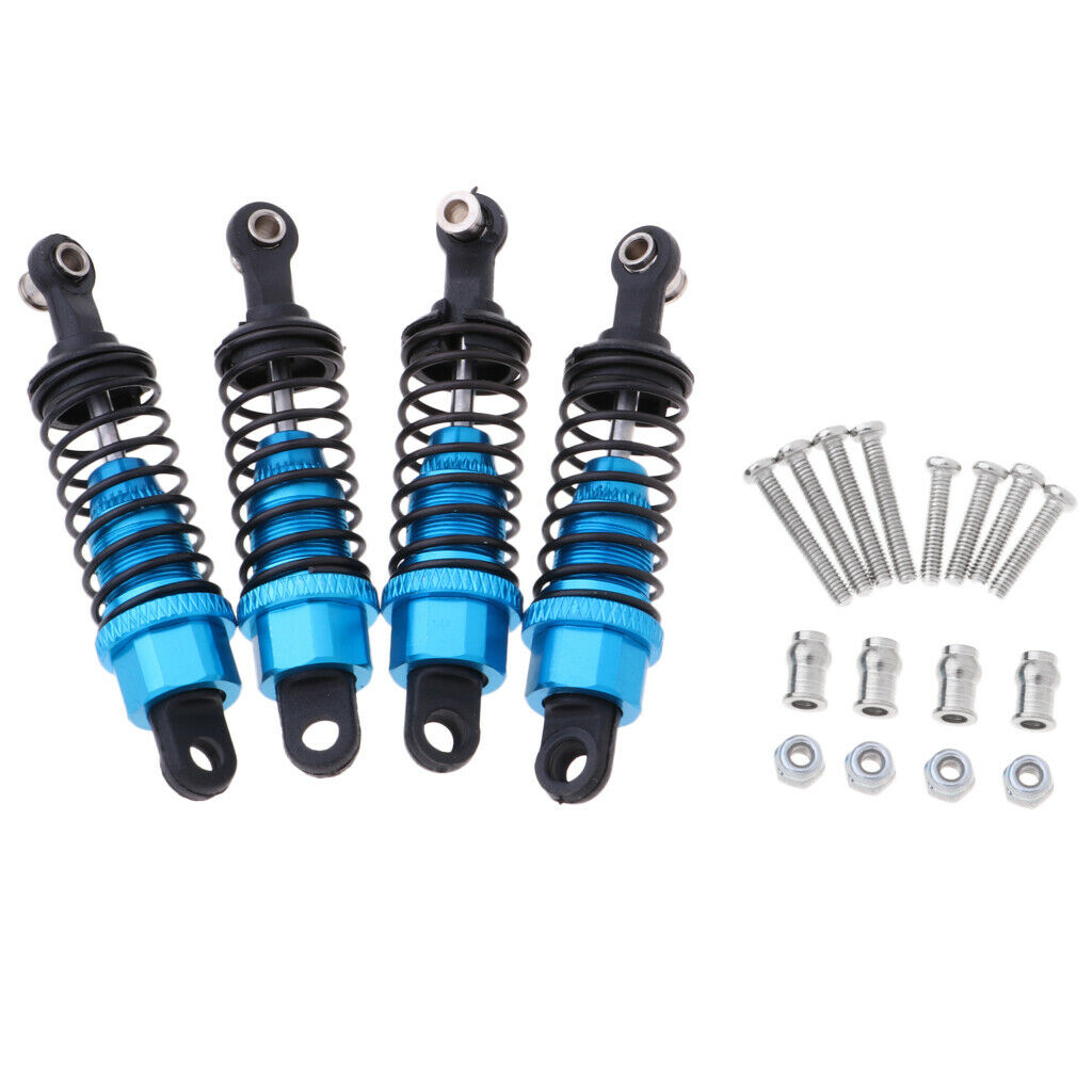 4Pcs Aluminum Alloy Front & Rear Shock Absorbers for WPL C14 C24 Truck Blue