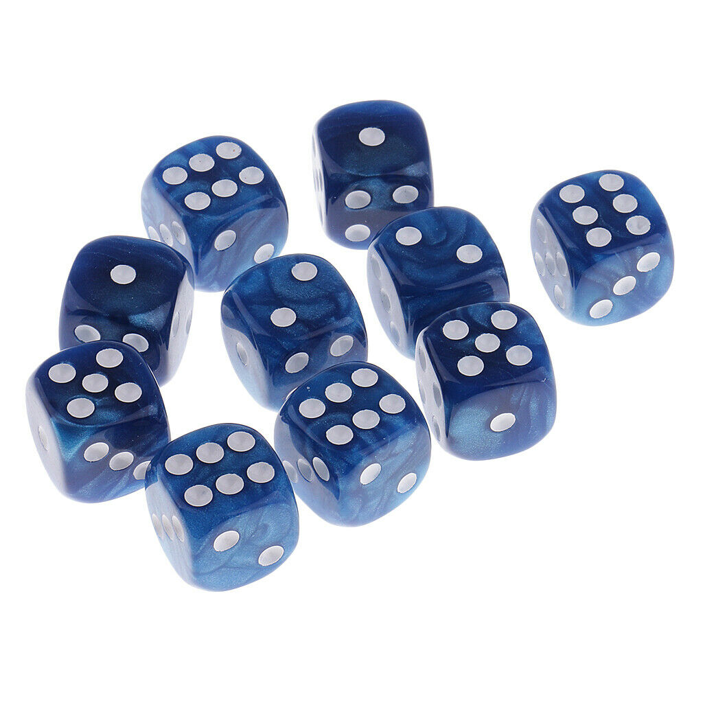 20pcs / Pack Opaque Beaded 6 Sided Dice Role Play Game Accessory Pink +