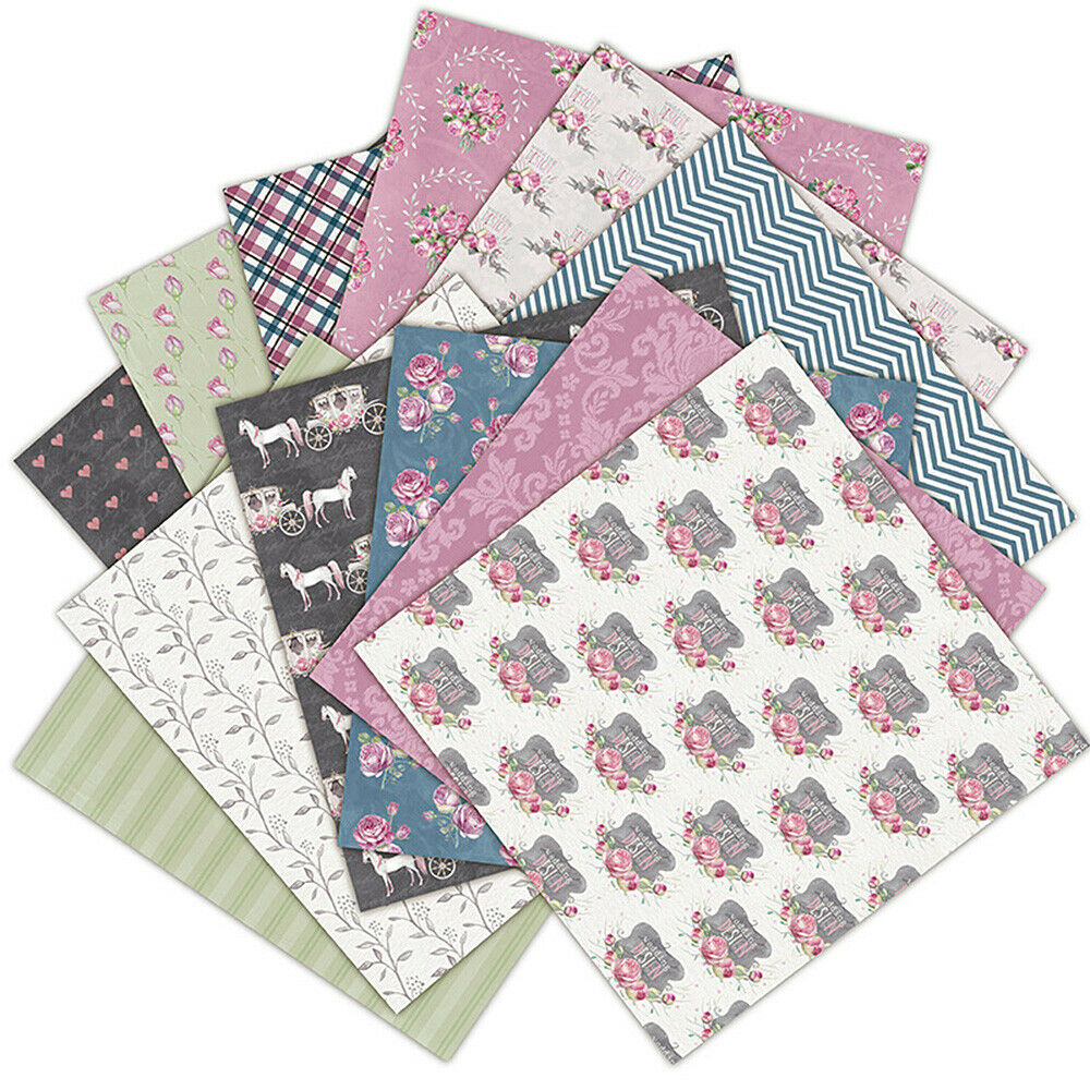 12X 6" Paper Pad Single Sided Scrapbooking Hand Account Card Making Journal DIY