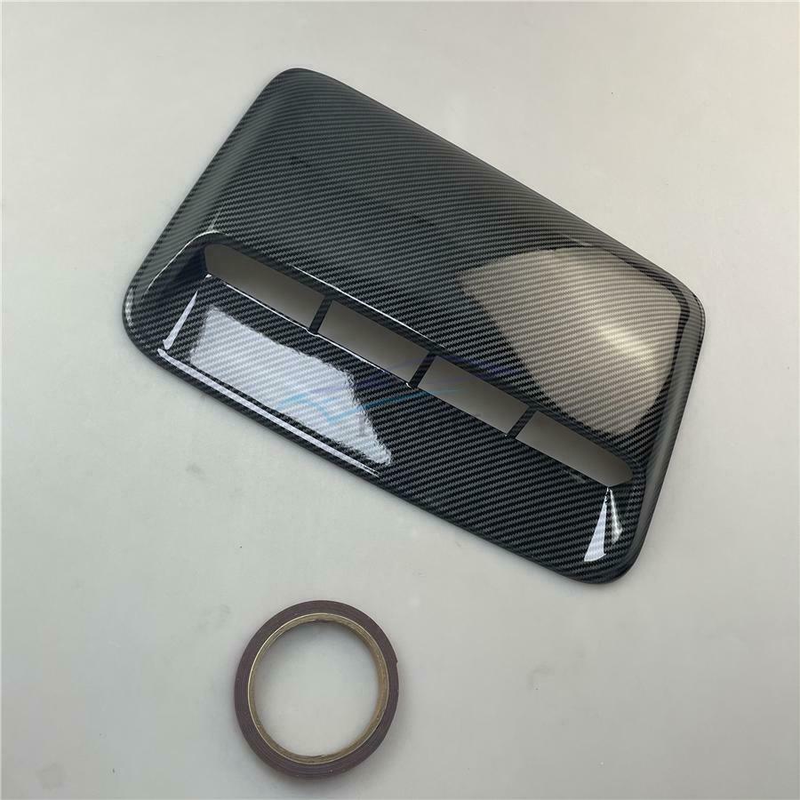 1× Universal Glossy Carbon Fiber Vehicle Exterior Decoration Air Flow Vent Cover