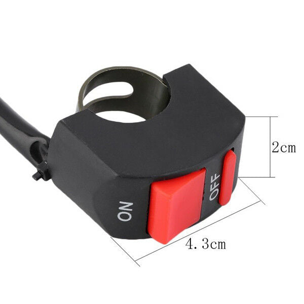 2PCS LED U1 Lens Motorcycle Bike Headlight Driving Fog Light Spot Lamp & Switch
