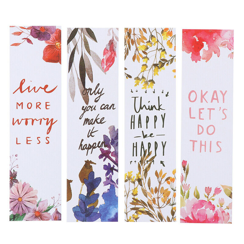 1Box Flowers Bookmarks Message Cards Book Notes Paper Page Holder Station.l8