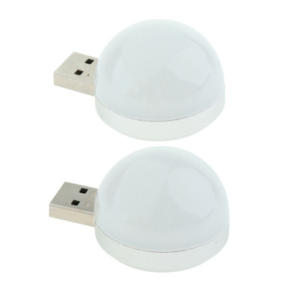 USB LED Rounded Night Lamp for Bedroom Table Tent Reading White Color