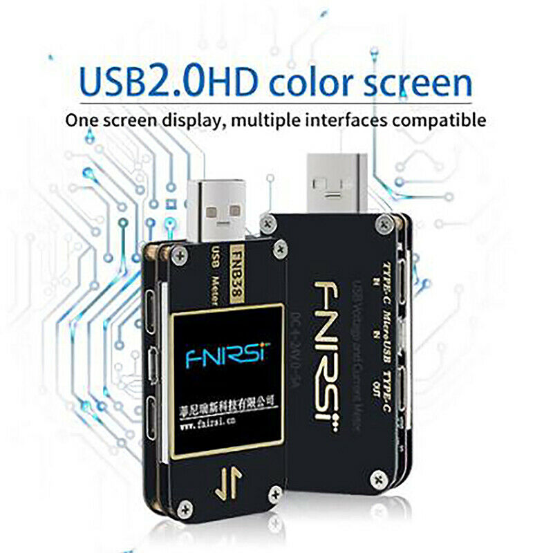 FNB38 Current And Voltage Meter USB Tester QC4+ PD3.0 2.0 PPS Capacity TestI7CA