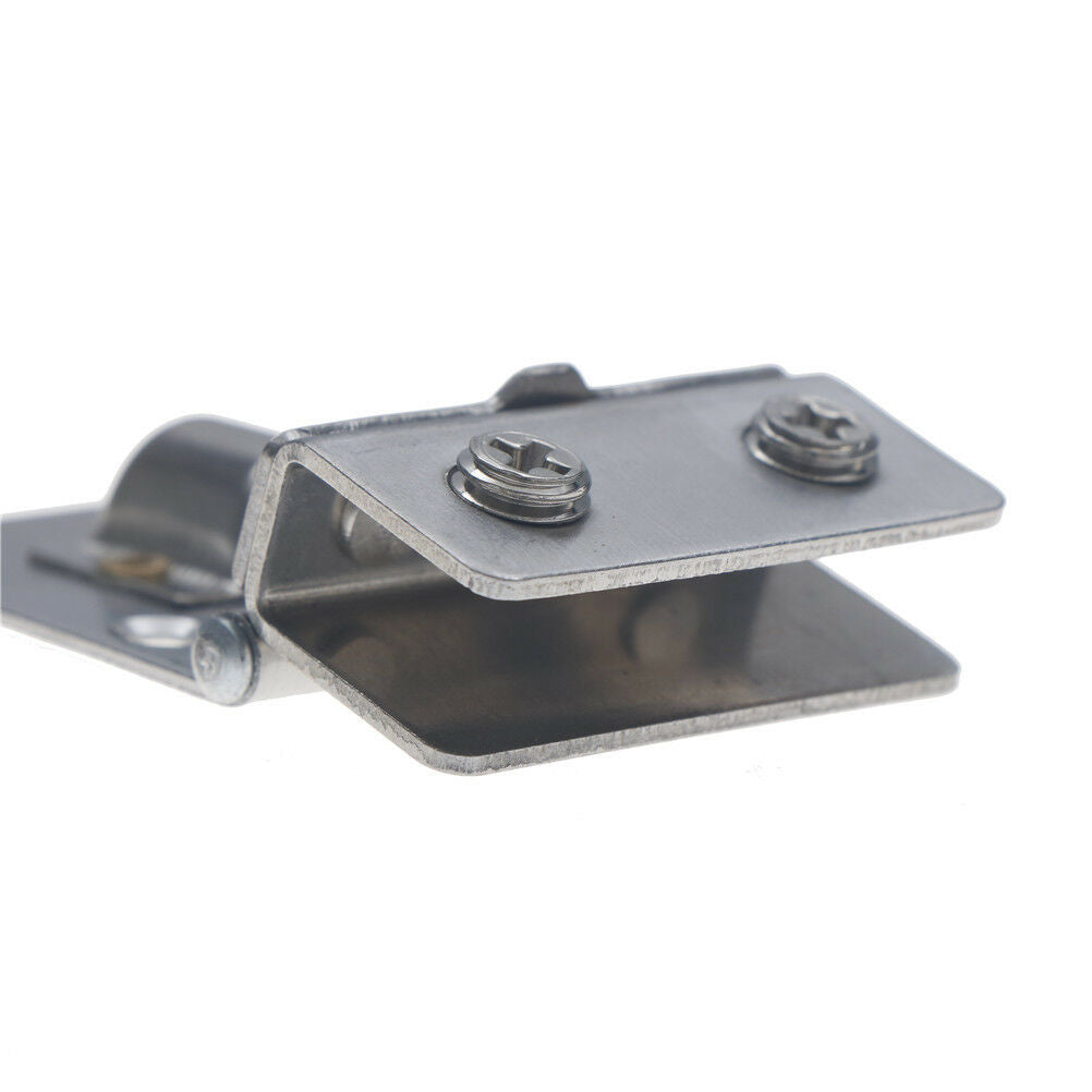 Stainless Double Clamp Shower Hinges 180 Degree Glass Door Cabinet Kitche.l8