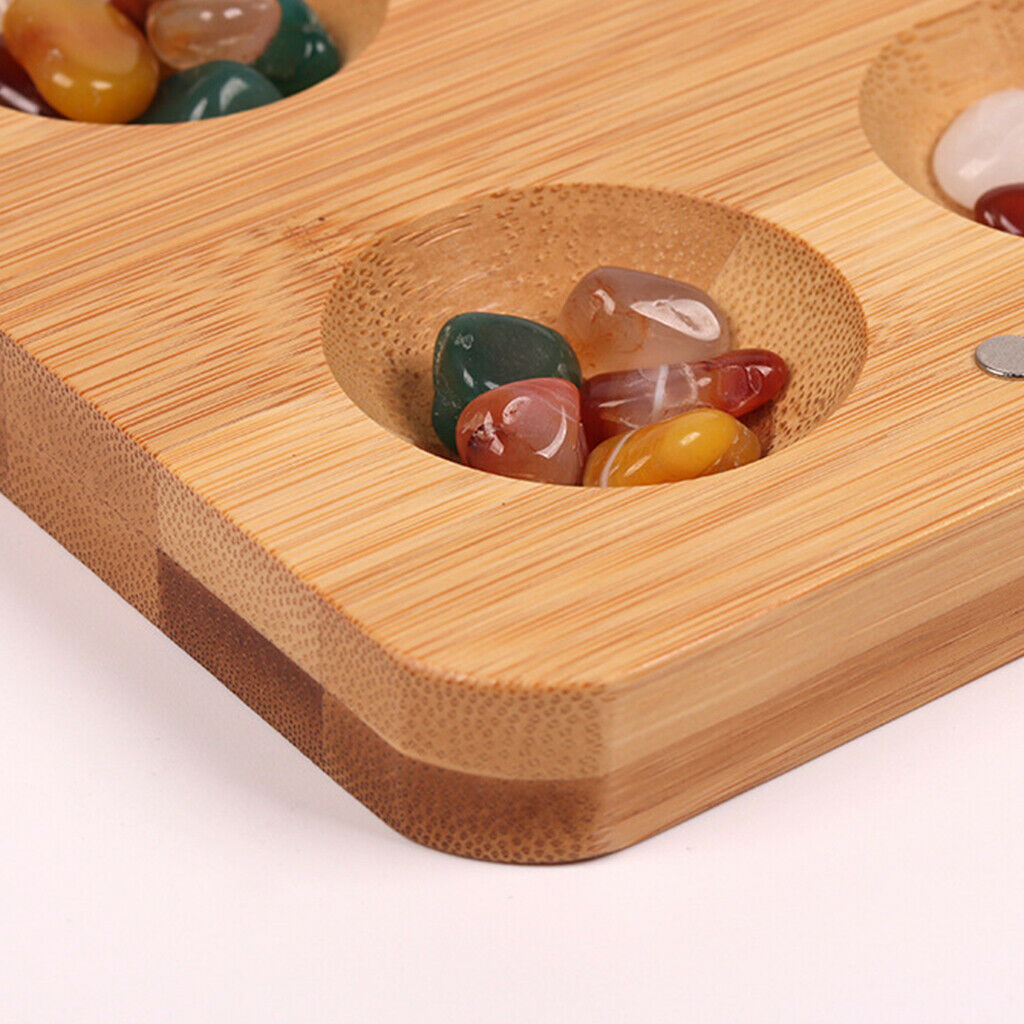 Mancala Board Game - Bamboo Folding Mancala Game - 2 Player Game for Friends and