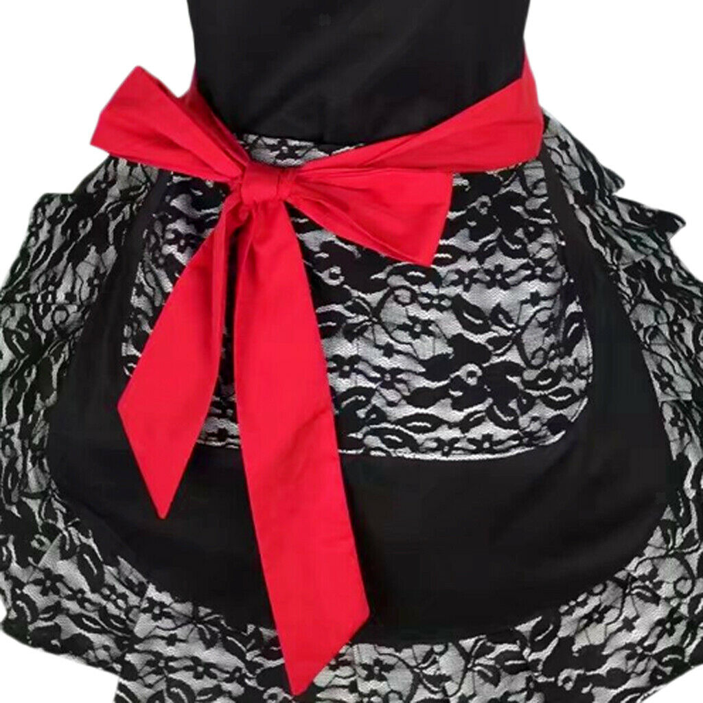 Cotton Apron Pretty Kitchen BBQ Party Christmas Gift Bowknot