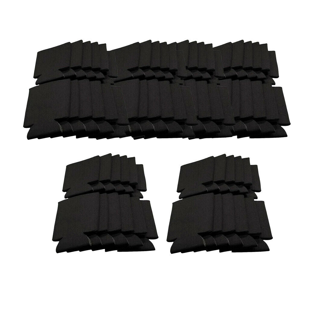 60x Black Cup Sleeve Neoprene Beer Bottle Holder Insulator Birthday Supplies