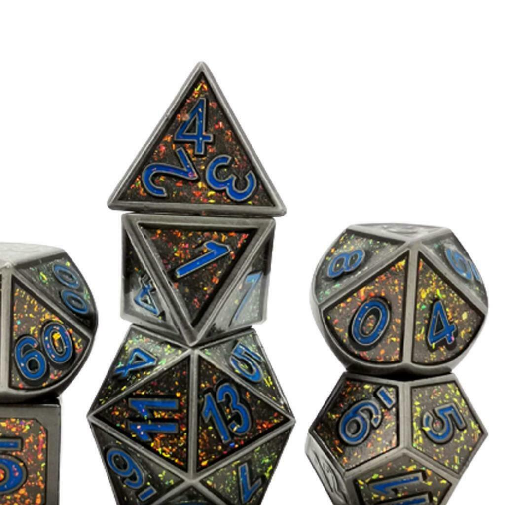 7Pcs Metal Polyhedral Dice for MTG DND RPG Casino Board Game Supplies #1