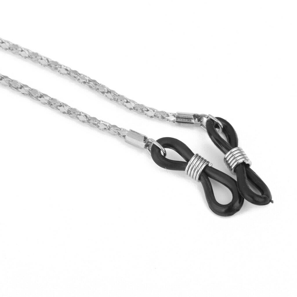 2 Pieces Metal Sunglasses Eyeglass Chain Glasses Cord Neck Strap Holders