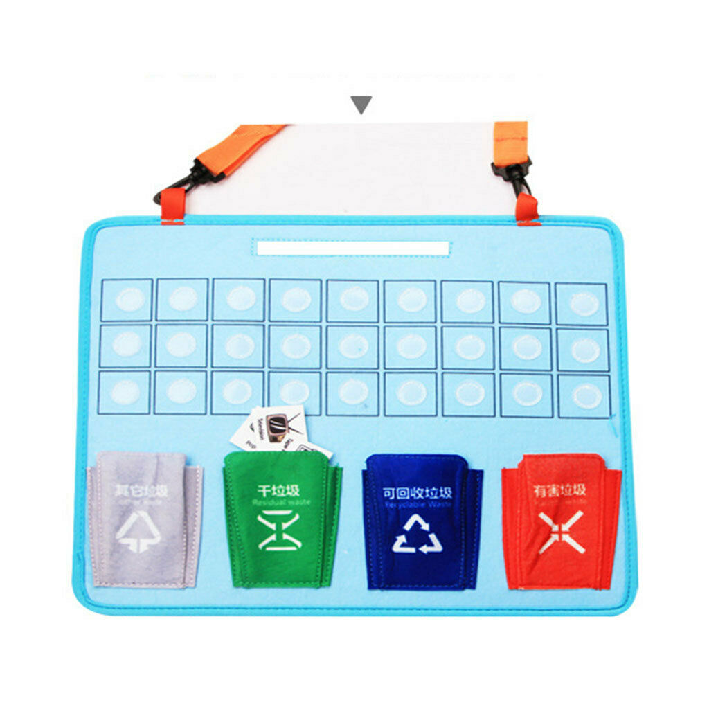 Baby Travel Felt Cloth Garbage Sorting Montessori Busy Board Car Toys Gift