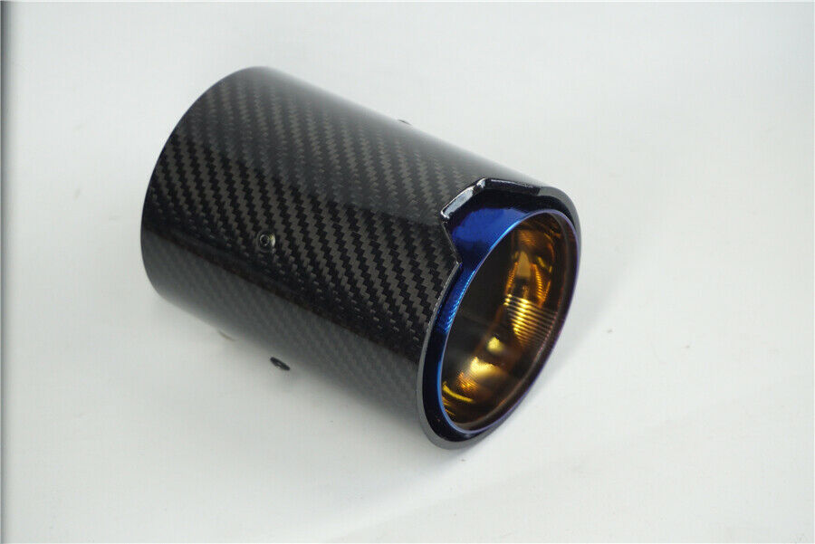 2.6 Inch Inlet Grilled Blue Glossy Exhaust Tip For BMW M2 F87 M4 F82 F83 F80 M5