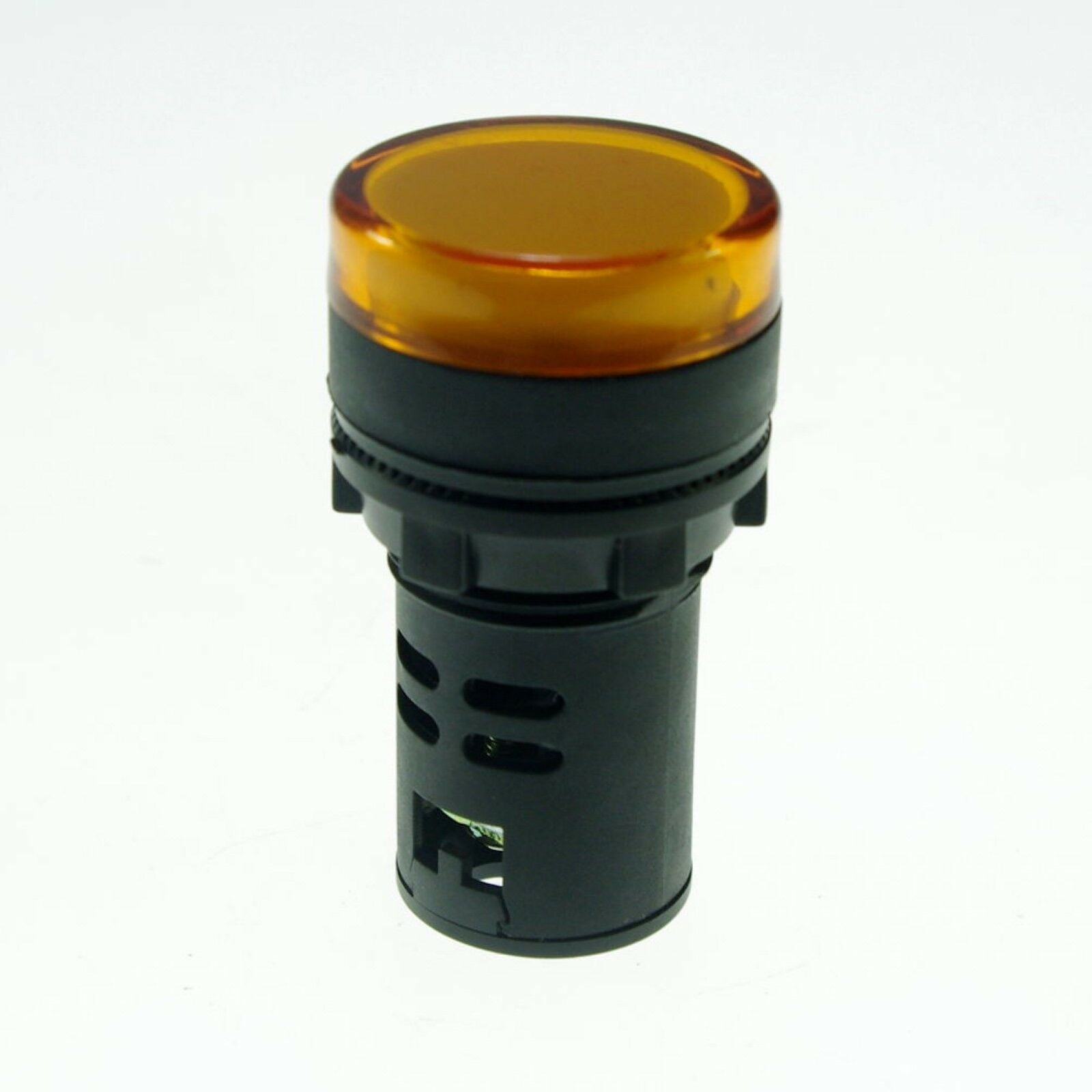 10 PCS Yellow LED Power Indicator Signal Light 380VAC 22mm Diameter  50mm Height