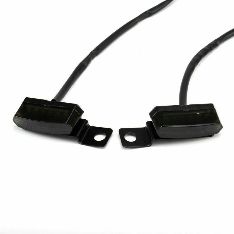 2x Mini LED Motorcycle Turn Signal Indicator Flasher Amber Blinker Light Lamp
