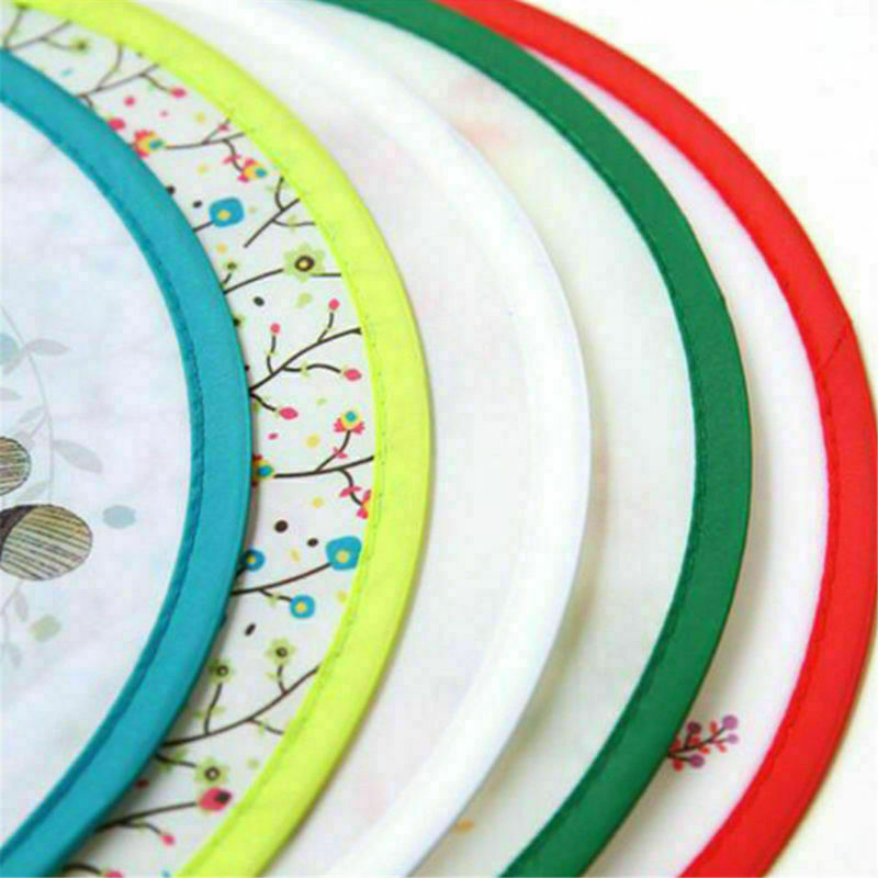 2PCS Lovely Foldable Small Round Portable Fans Hand Fan Pocket For Wedding Party