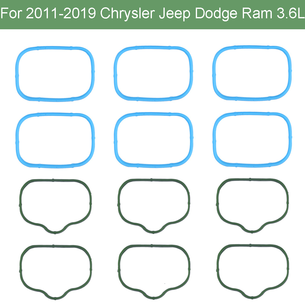 12pcs Upper & Lower Intake Manifold Gaskets Set For Chrysler Dodge Jeep RAM 3.6L