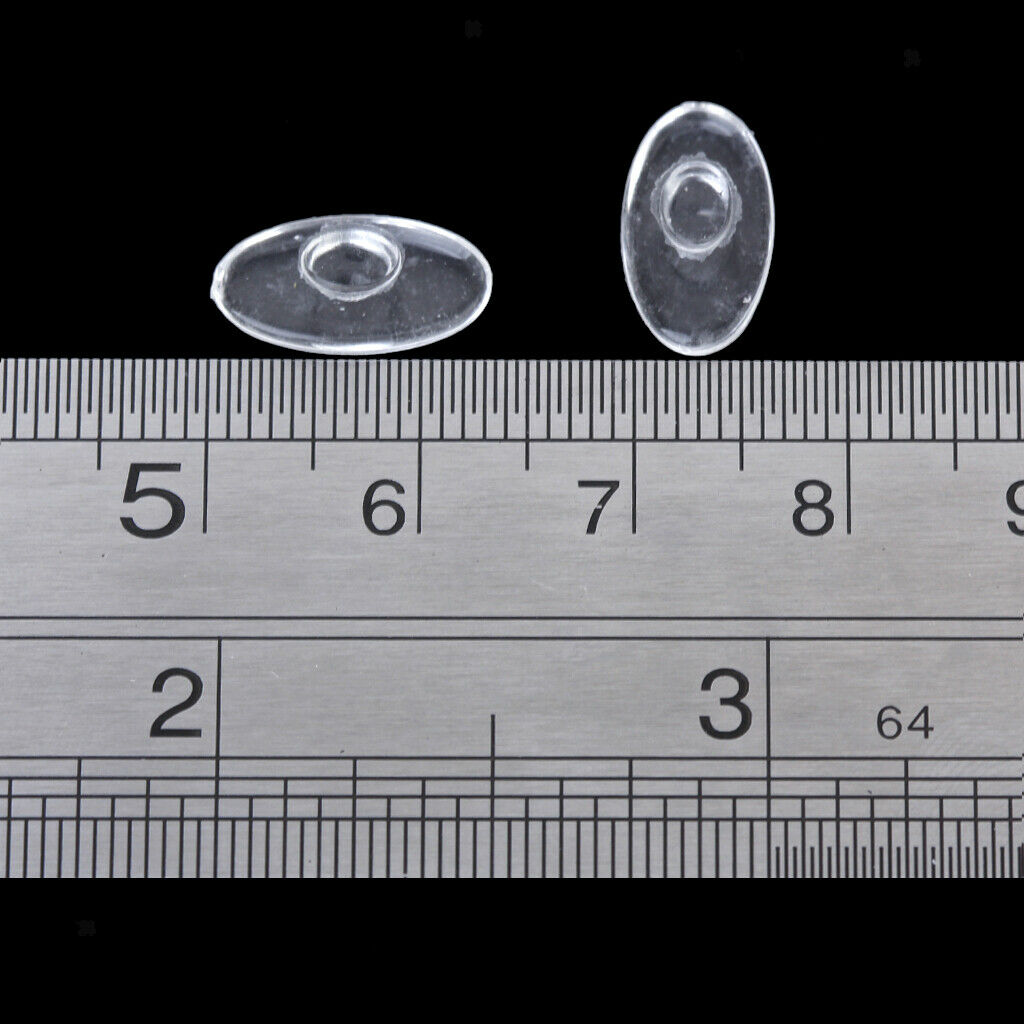 25 Pairs Oval Shape Silicone Eyeglass Eyewear Push in Nose Pads