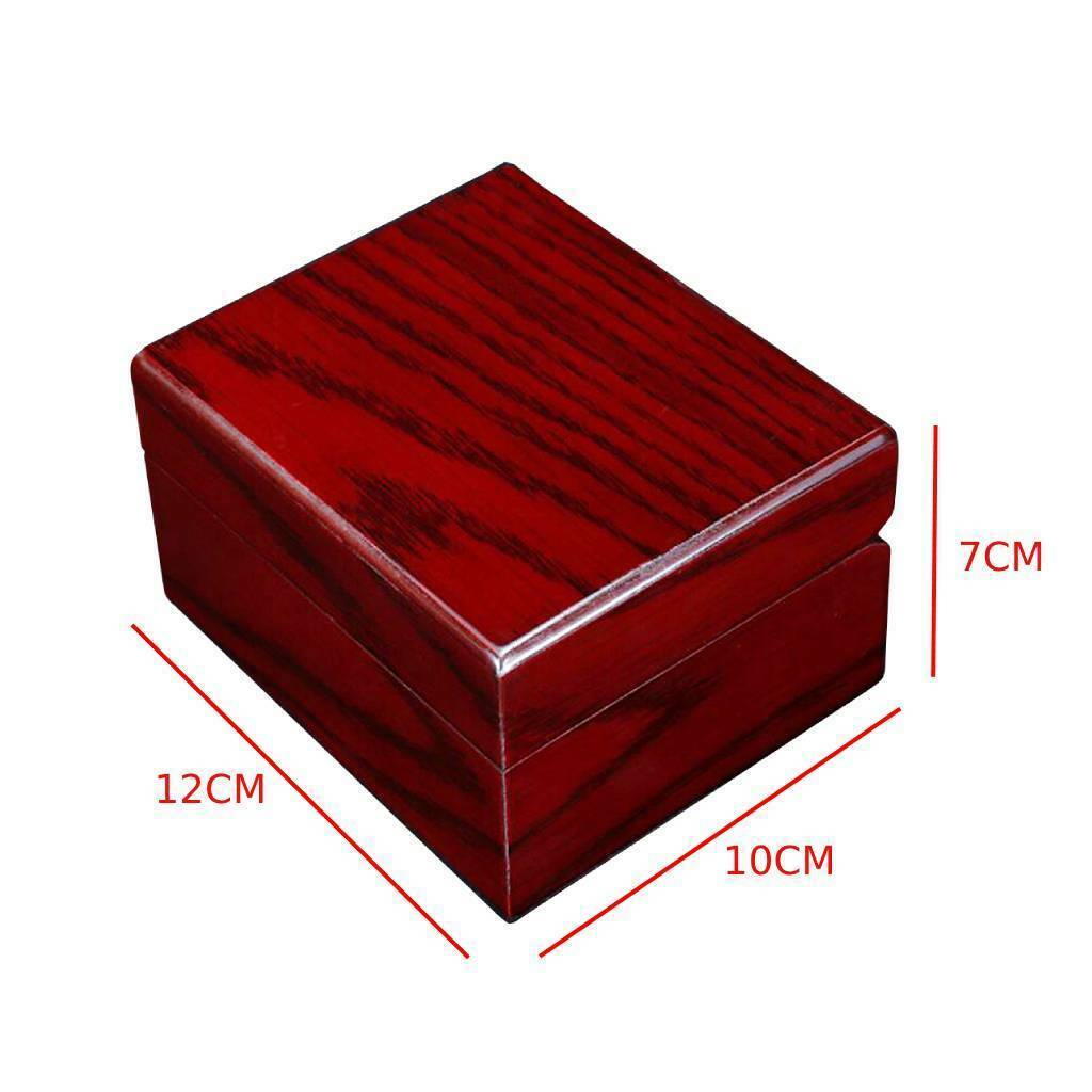 Wood Watch Bracelet Case Jewelry Storage Box with Cushion Wristwatch Display