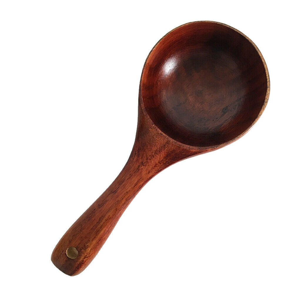 Wooden Soup Spoon Large Capacity Grain Water Wine Ladle Kitchen Utensil