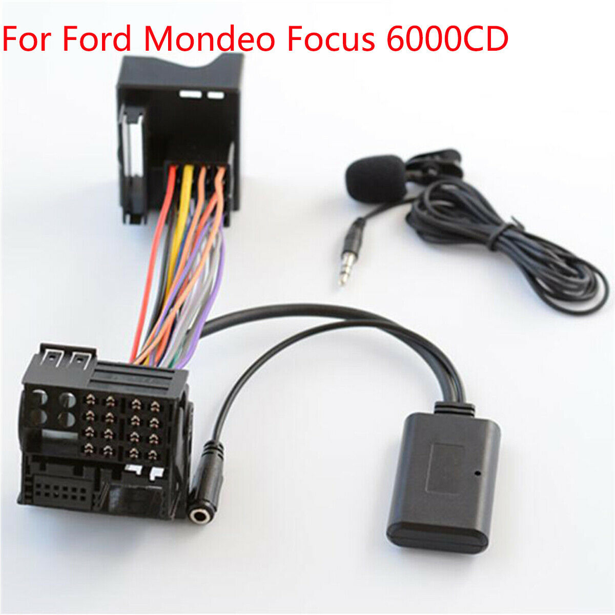 Car Bluetooth AUX Stereo Input Audio Cable Adapter For Ford Mondeo Focus 6000CD