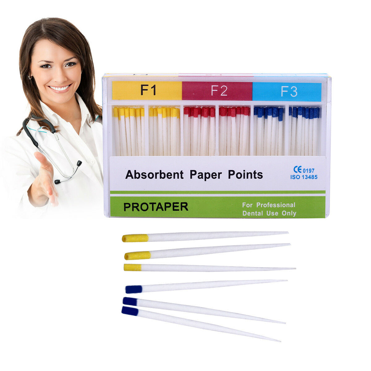 30 Kits Dental Gutta Percha Points Absorbent Paper Points F1 F2 F3 100pcs/Kit