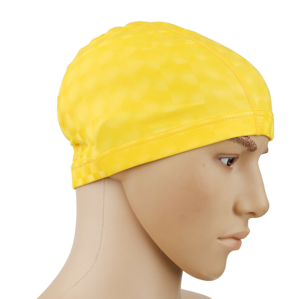 Unisex Waterproof Breathable Swimming   for Long Hair Short Hair Yellow