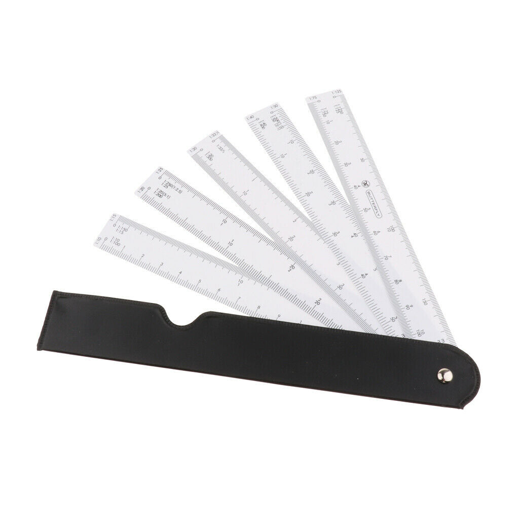 5 Scales Ruler Architectural Drafting Ruler Metric Metal Architect Ruler for