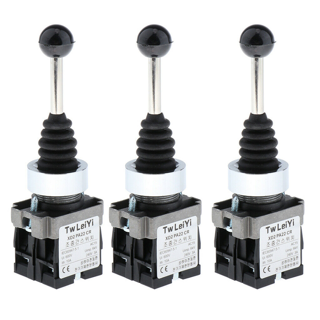 3x Self-Locking Joystick Switch XD2-PA22 for Boats Conveyors Constructions